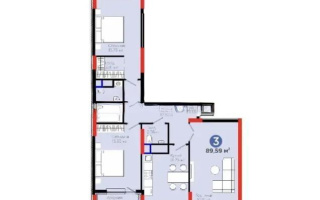 Продажа 3-комнатной квартиры, 90 м², ул. Рыскулова, дом  18/1 - Продажа  трехкомнатных квартир в новостройках Астаны