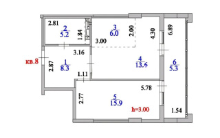 Продажа 2-комнатной квартиры, 54.3 м², ул. Жошы хана, дом  7/2 - Продажа квартир в Астане