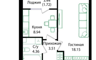 Продажа 1-комнатной квартиры, 36 м², ул. Е-15, дом  16 - Продажа квартир в новостройках Астаны