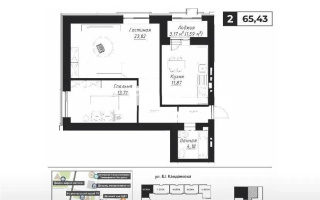 Продажа 2-комнатной квартиры, 65.4 м², ул. Калдаякова, дом  14 стр - Продажа  двухкомнатных квартир в новостройках Астаны
