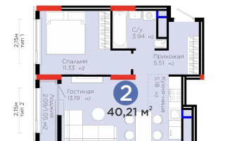 Продажа 2-комнатной квартиры, 40.21 м², ул. Е-908, дом  23 стр - Продажа  двухкомнатных квартир в новостройках Астаны без посредников