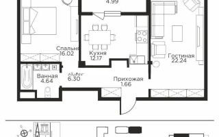 Продажа 2-комнатной квартиры, 65.52 м² - Продажа  двухкомнатных квартир в новостройках Астаны