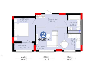 Продажа 2-комнатной квартиры, 41 м², пр. Туран, дом  55/16 - Продажа квартир в Казахстане