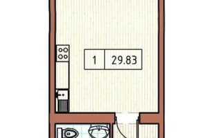 Продажа 1-комнатной квартиры, 29.83 м², ул. Жантай батыр, дом  66 - Продажа квартир в Казахстане