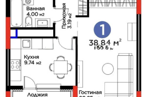 Продажа 1-комнатной квартиры, 39 м², пр. Туран, дом  57/1 - Продажа квартир в Астане без посредников