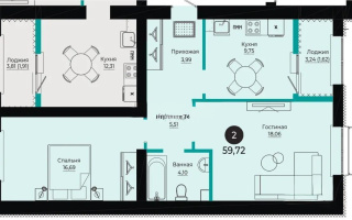 Продажа 2-комнатной квартиры, 59.72 м² - Продажа квартир в кирпичном доме в Казахстане - страница 2
