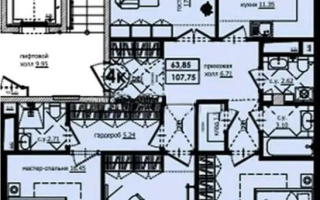 Продажа 4-комнатной квартиры, 111 м², ул. Байтурсынова, дом  22 стр - Продажа  четырехкомнатных квартир в Астане