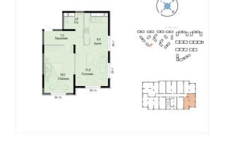 Продажа 2-комнатной квартиры, 56 м², ул. Жандосова, дом  94а - Продажа  двухкомнатных квартир в новостройках Алматы