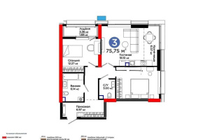 Продажа 3-комнатной квартиры, 76 м², пр. Аль-Фараби, дом  3 - Продажа  трехкомнатных квартир в Астане