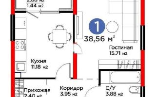 Продажа 1-комнатной квартиры, 38.56 м², ул. Тараз, дом  8/1 стр - Продажа квартир в новостройках Алматы