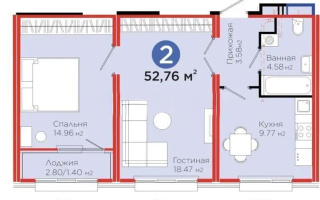 Продажа 2-комнатной квартиры, 53 м², пр. Улы Дала, дом  14 стр - Продажа  двухкомнатных квартир в Астане с фото