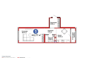 Продажа 1-комнатной квартиры, 43 м², пр. Улы Дала, дом  14 стр - Продажа  однокомнатных квартир в новостройках Астаны без посредников