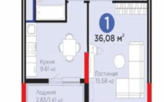 Продажа 1-комнатной квартиры, 36.8 м² - Продажа  однокомнатных квартир в Астане