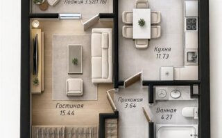 Продажа 1-комнатной квартиры, 37 м² - Продажа однокомнатных квартир в блочном доме в Астане