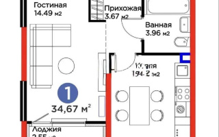 Продажа 1-комнатной квартиры, 34.67 м², мкр-н Гажайып, дом  33 - Продажа  однокомнатных квартир в Алматы с фото