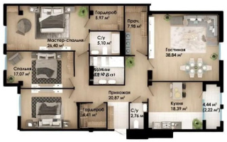 Продажа 4-комнатной квартиры, 184.9 м² - Продажа четырехкомнатных квартир в Алматы - страница 3