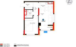Продажа 2-комнатной квартиры, 49.82 м² - Продажа квартир в р-не Нура Астаны
