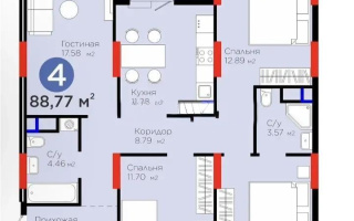 Продажа 4-комнатной квартиры, 88.77 м² - Продажа четырехкомнатных квартир от собственников в Астане - страница 10