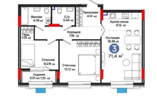 Продажа 3-комнатной квартиры, 71.4 м² - Продажа квартир в новостройках Астаны - страница 40