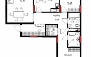 Продажа 3-комнатной квартиры, 109.68 м² - Продажа трехкомнатных квартир в монолитно-каркасном доме в Казахстане
