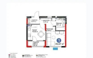 Продажа 1-комнатной квартиры, 35 м², ул. Момышулы, дом  11/14а - Продажа квартир в новостройках Алматы без посредников с фото