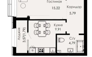 Продажа 1-комнатной квартиры, 39.7 м², ул. Халиуллина, дом  154б - Продажа квартир в Алматы