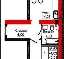 Продажа 1-комнатной квартиры, 42.93 м² - Продажа однокомнатных квартир в Астане - страница 23