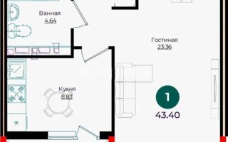 Продажа 1-комнатной квартиры, 43.4 м² - Продажа квартир от собственников в Астане - страница 12