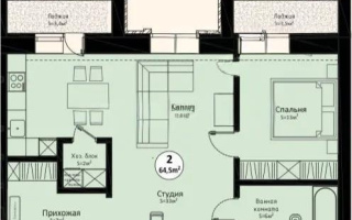 Продажа 2-комнатной квартиры, 64 м², 137 учетный квартал, дом  343 - Продажа квартир в Казахстане