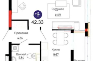 Продажа 1-комнатной квартиры, 42.33 м² - Продажа однокомнатных квартир от собственников в Астане - страница 2