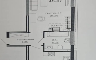 Продажа 1-комнатной квартиры, 45.57 м², ул. Е-429, дом  14/1 - Продажа  однокомнатных квартир в Астане