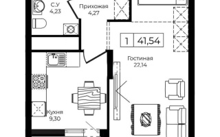 Продажа 1-комнатной квартиры, 41 м², ул. Анет баба, дом  4 - Продажа  однокомнатных квартир в новостройках Астаны