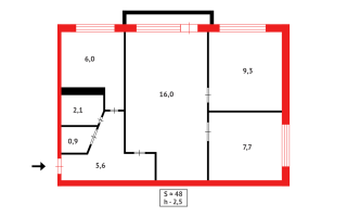 Продажа 3-комнатной квартиры, 48 м² - Продажа трехкомнатных квартир в Караганде - страница 53