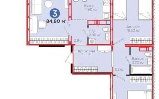 Продажа 3-комнатной квартиры, 84.8 м², ул. С-902, дом  8 - Продажа  трехкомнатных квартир в Астане
