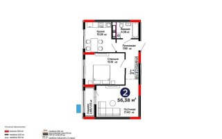Продажа 2-комнатной квартиры, 56.38 м² - Продажа двухкомнатных квартир от собственников в Астане - страница 4