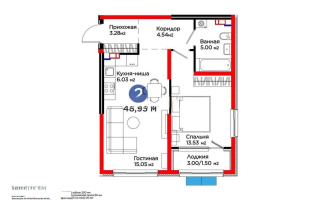 Продажа 2-комнатной квартиры, 48.93 м², ул. Тараз, дом  8/1 стр - Продажа  двухкомнатных квартир в новостройках Алматы без посредников