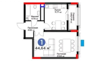 Продажа 1-комнатной квартиры, 44.64 м², пр. Аль-Фараби, дом  3/2 - Продажа  однокомнатных квартир в Астане