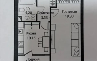 Продажа 1-комнатной квартиры, 39.4 м², ул. Жошы хана, дом  12/3 - Продажа квартир в Казахстане
