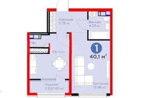 Продажа 1-комнатной квартиры, 40.1 м² - Продажа квартир в Алматы