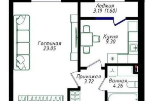 Продажа 1-комнатной квартиры, 41.92 м², ул. Молдагалиева, дом  6г - Продажа квартир в новостройках Астаны