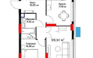 Продажа 2-комнатной квартиры, 60 м², пр. Туран, дом  55/5 - Продажа  двухкомнатных квартир в новостройках Астаны с фото