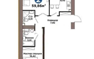 Продажа 2-комнатной квартиры, 60 м² - Продажа двухкомнатных квартир в блочном доме в Астане