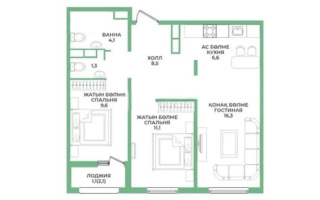 Продажа 3-комнатной квартиры, 59 м², пр. Райымбека, дом  590/13 - Продажа квартир без посредников в Алматы