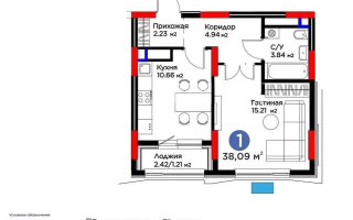 Продажа 1-комнатной квартиры, 38.09 м² - Продажа квартир в новостройках Астаны - страница 13