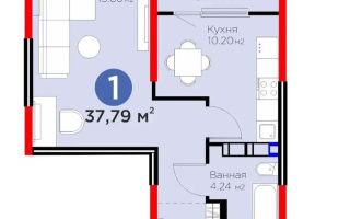 Продажа 1-комнатной квартиры, 37.79 м² - Продажа однокомнатных квартир от собственников в Алматы - страница 7