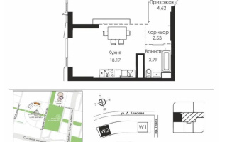 Продажа 1-комнатной квартиры, 49.15 м², пр. Туран, дом  37/2 стр - Продажа  однокомнатных квартир в Астане без посредников с фото
