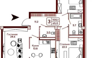 Продажа 3-комнатной квартиры, 102.7 м², ул. Даулеткерея, дом  61 - Продажа  трехкомнатных квартир в новостройках Алматы без посредников с фото