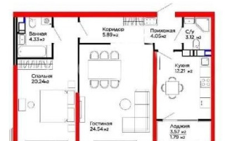 Продажа 2-комнатной квартиры, 77 м², пер. Лебедева, дом  1/1 - Продажа квартир в Алматы