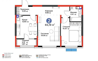 Продажа 2-комнатной квартиры, 65 м², ул. Ботакоз, дом  2/1 - Продажа  двухкомнатных квартир в новостройках Алматы