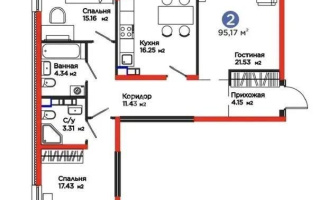 Продажа 3-комнатной квартиры, 95.17 м² - Продажа трехкомнатных квартир в Алматы